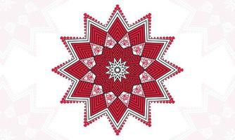 sneeuwvlok ornament mandala ontwerp. geometrische patroon decoratie ontwerp. vector