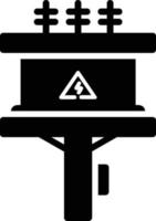 transformator toren glyph vector icon