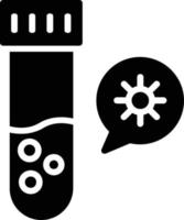 reageerbuis glyph pictogram ontwerp vector