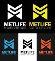 metlife m-briefsjabloon met logo vector