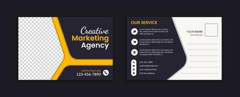 creatief marketingbureau zakelijke ansichtkaartsjabloon lay-out vector