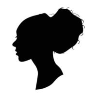 vrouwen silhouet op witte achtergrond vector