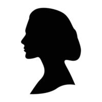 vrouwen silhouet op witte achtergrond vector