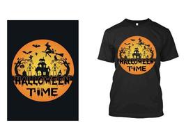 horror of halloween t-shirtontwerp vector