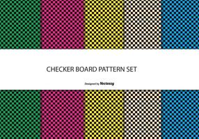Checkerboard stijl patroon set vector