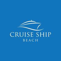 cruiseschip en marine logo ontwerp inspiratie vector