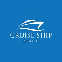 cruiseschip en marine logo ontwerp inspiratie vector