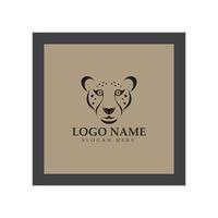 cheetah-logo met plat silhouet en kleur boordevol moderne conceptvector vector