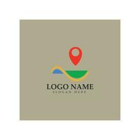 zoeken vind pin locatie kaarten gps punt logo ontwerp modern concept vectorillustratie vector