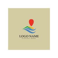 zoeken vind pin locatie kaarten gps punt logo ontwerp modern concept vectorillustratie vector