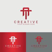 creatief bij letter logo ontwerp vector