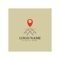 zoeken vind pin locatie kaarten gps punt logo ontwerp modern concept vectorillustratie vector