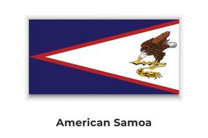 de nationale vlag van amerika samoa vector