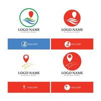 zoeken vind pin locatie kaarten gps punt logo ontwerp modern concept vectorillustratie vector