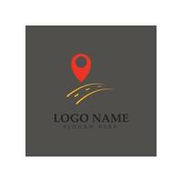 zoeken vind pin locatie kaarten gps punt logo ontwerp modern concept vectorillustratie vector