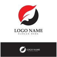 veren pen schrijf teken logo sjabloon app pictogrammen vector