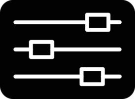 schuifregelaars vector glyph-pictogram