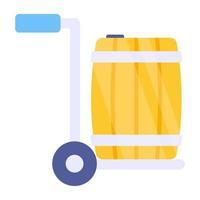 modern design icoon van barrel cart vector