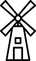 windmolen vector lijn pictogram