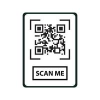 qr-codevector voor presentatie van websitesymboolpictogram vector