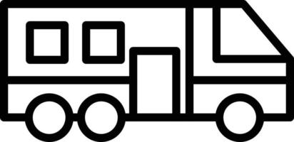 camper vector lijn pictogram