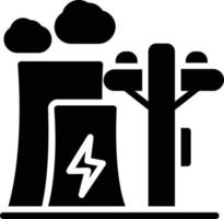 elektrische fabriek glyph vector icon