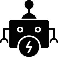 robot glyph-pictogram vector