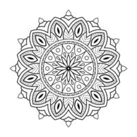 mandala bloemenpatroon met Arabische etnische stijl Indiase zwart-wit bloemen overzichtskunst vector