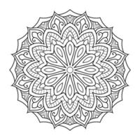 mandala bloemenpatroon met Arabische etnische stijl Indiase zwart-wit bloemen overzichtskunst vector