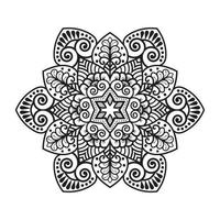 bloemenmandala-ontwerp met sierpatroon vector