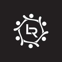 lr logo ontwerp sjabloon vector grafisch branding element