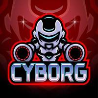 cyborg esport logo mascotte ontwerp vector