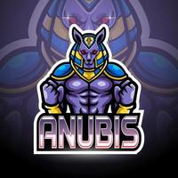 anubis esport logo mascotte ontwerp vector