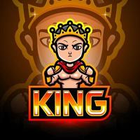 de koning esport logo mascotte ontwerp vector