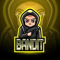 bandiet esport logo mascotte ontwerp vector