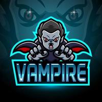 vampier esport logo mascotte ontwerp vector