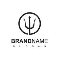 drietand logo ontwerpsjabloon vector