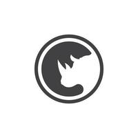 neushoorn logo sjabloon vector