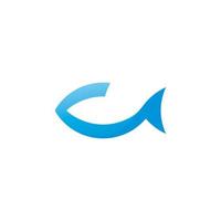 abstracte blauwe vis logo sjabloon vector