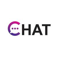 chat-logo met c initiaal vector