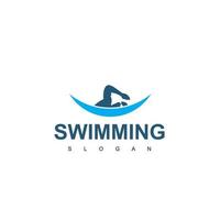 ontwerpsjabloon voor zwemmen logo vector