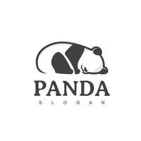pandabeer logo ontwerpsjabloon. panda logo dier pictogram. vector