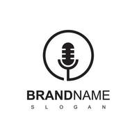 ontwerpsjabloon voor podcast-logo vector