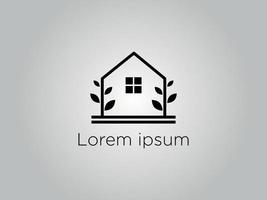 groen huis logo ontwerp gratis vector bestand