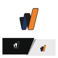 letter w logo of pictogram vector