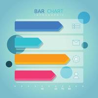 staafdiagram grafiek zakelijke statistiek gegevens infographic sjabloon vector