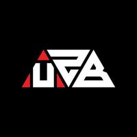 UZB driehoek brief logo ontwerp met driehoekige vorm. uzb driehoek logo ontwerp monogram. UZB driehoek vector logo sjabloon met rode kleur. uzb driehoekig logo eenvoudig, elegant en luxueus logo. uzb