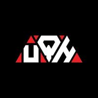 uqh driehoek brief logo ontwerp met driehoekige vorm. uqh driehoek logo ontwerp monogram. uqh driehoek vector logo sjabloon met rode kleur. uqh driehoekig logo eenvoudig, elegant en luxueus logo. uqh