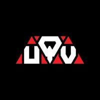 uqv driehoek brief logo ontwerp met driehoekige vorm. uqv driehoek logo ontwerp monogram. uqv driehoek vector logo sjabloon met rode kleur. uqv driehoekig logo eenvoudig, elegant en luxueus logo. uqv