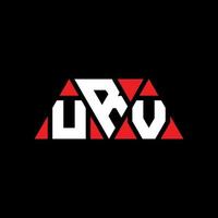 urv driehoek brief logo ontwerp met driehoekige vorm. urv driehoek logo ontwerp monogram. urv driehoek vector logo sjabloon met rode kleur. urv driehoekig logo eenvoudig, elegant en luxueus logo. urv